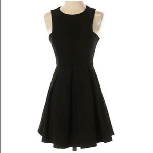 Lulu’s/DePhilo Black Pleaded Skater Dress (formal)